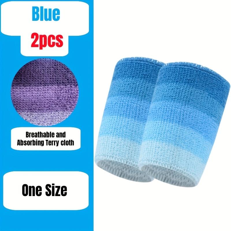 2pc Colorful Compression Wristbands,Absorbing Sweatbands,Elastic and Soft,Terry Cloth Comfortable for Men and Women  for Running