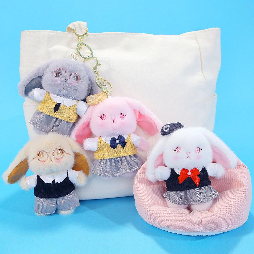 Plush Toy Study Bunny Cute Stuffed Animal For Girls Gift And Bag Charm