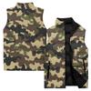 Gilet da uomo casual e alla moda senza maniche, giacca di cotone stampata a tinta unita