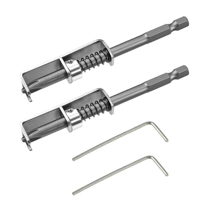 1/2/5PCS Spring Screw Holder Drill Bit Anti-Drop Magnetic Screwdriver Tool for Tight Spaces 2Pcs Set Fixing Bits