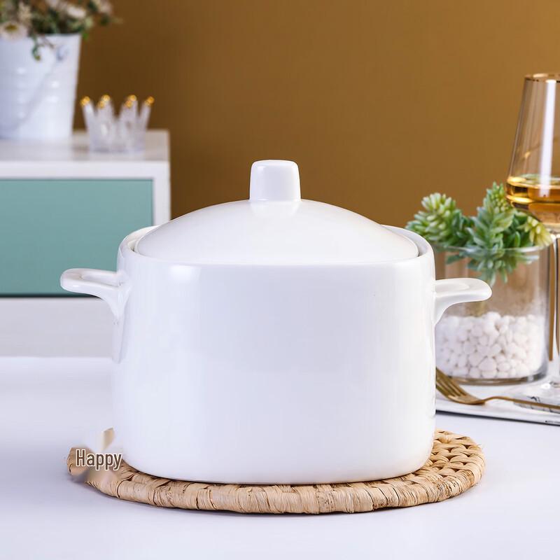 Minimalist Pure White Ceramic Soup Bowl