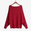 2022 for autumn and winter women's sweaters one-neck twist batman loose plus size long-sleeved jumper