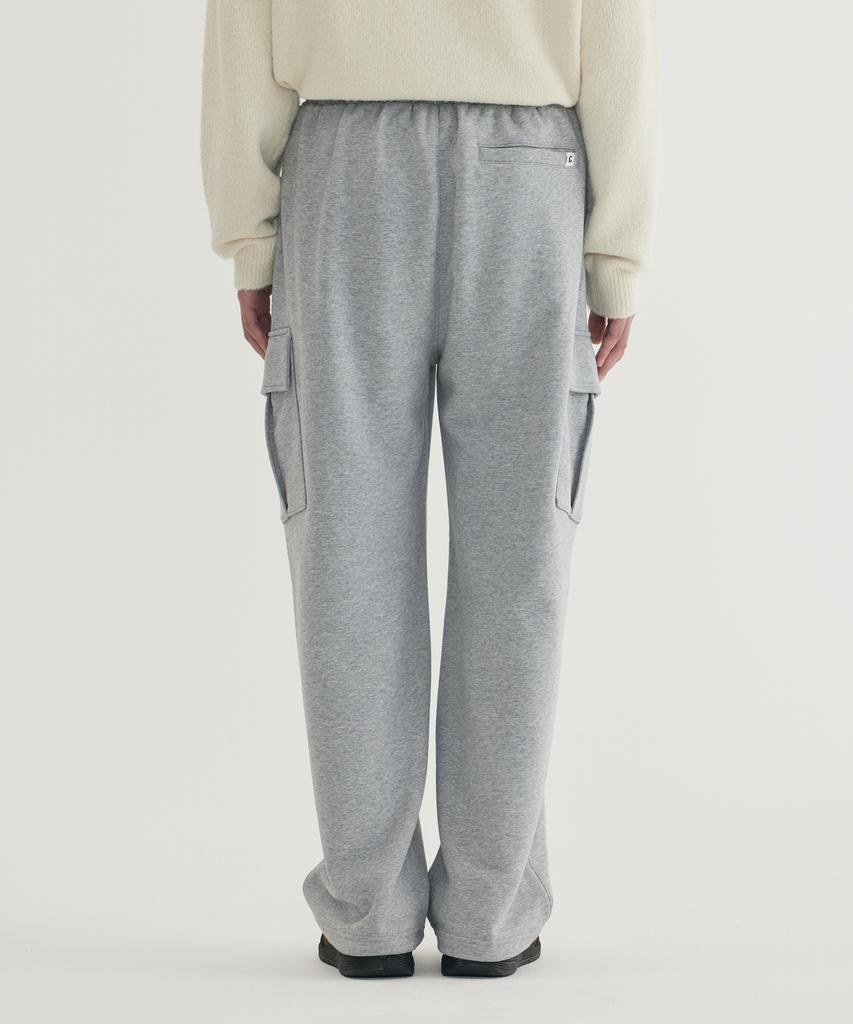 COVERNAT Small Authentic Cargo Sweatpants Melange Gray