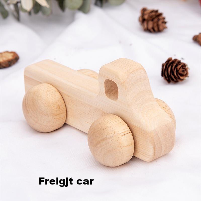 Wooden Inertia Handcart Toy for Children Aged 0-3: Grip Training and Play.