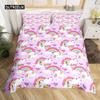 Dolphin Comforter Cover King Size Cute Unicorn Duvet Cover Cartoon Animal Pattern Bedding Set Blue Ocean Beach Theme Quilt Cover