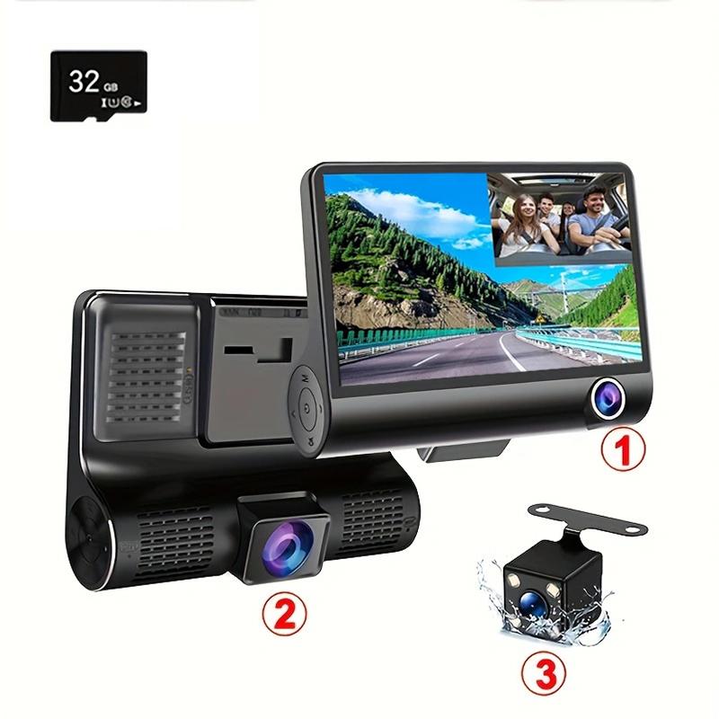 

4.0-Inch 1080P HD Night Vision Dash Recorder 3 Camera Cycle Recording Can Record Three Viewing Angles At The Same Time Y01A-32GB