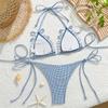 Women's Sexy Plaid  Bikini Two-piece Swimsuit
