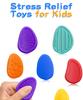Sensory Fidget Toys Stone for Kids 6 Pack Textured Soft Worry Stone for Autism ADHD Teens Anxiety Stress Relief Toys Set