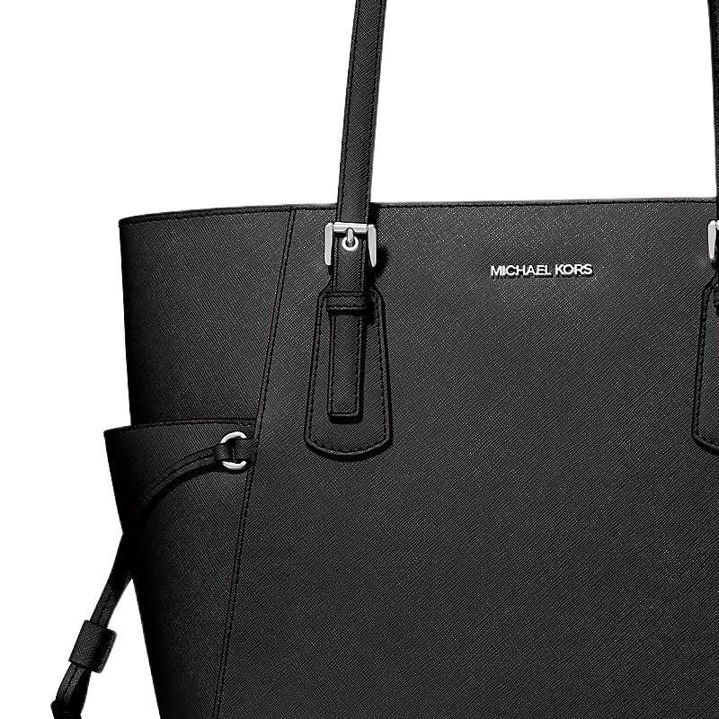 Michael Kors Bolso de Hombro Mk Voyager Bolso de Compras Bolso de Hombro Grande Negro para Mujer tote 35S5SV6T7L-BLACK