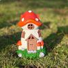 Solar Mushroom House Statue Weather Resistant Light Waterproof Lighted Storybook