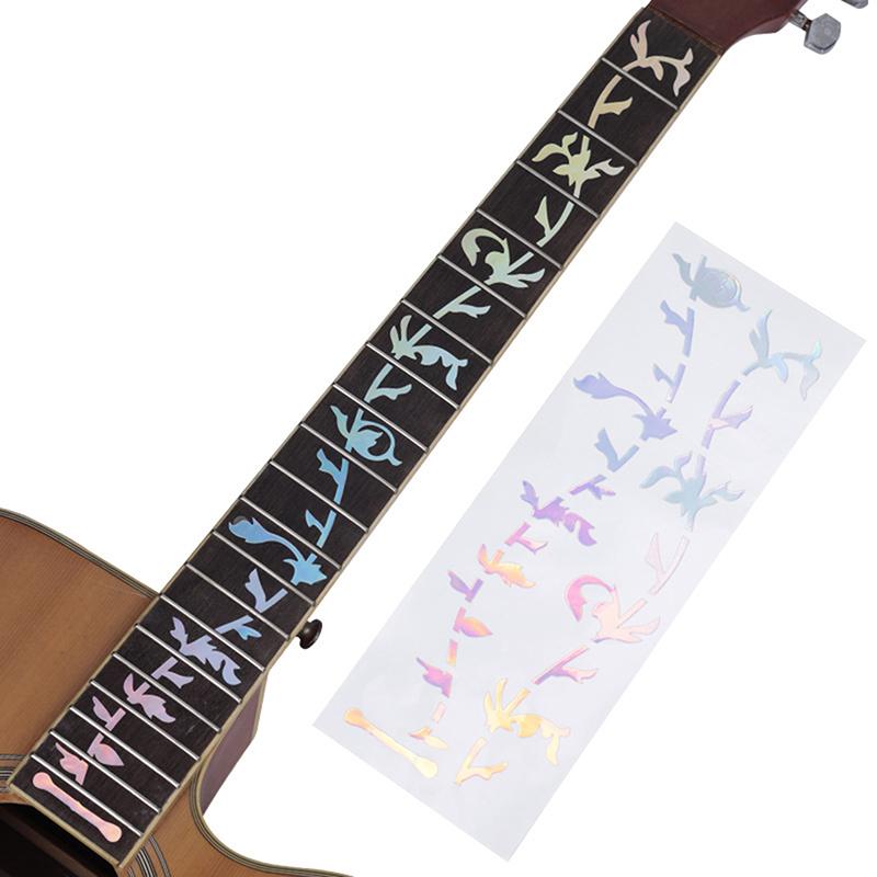 1 Stück Kreuz-Einlege-Aufkleber Griffbrett-Aufkleber Instrumenten-Dekorationen Elektrische Gitarren-Teile Ultra-dünne Aufkleber Gitarra-Zubehör