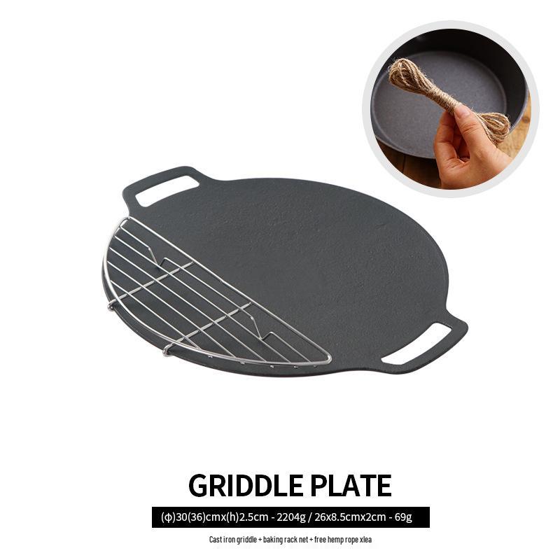 Outdoor Camping Korean BBQ Grill Pan for Gas & Induction Cookers - Frying Pan BBQ Supplies
