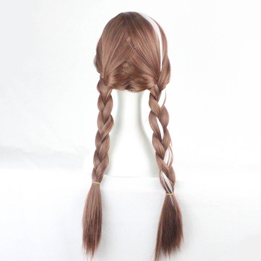 CEXIN Frozen Anna Wig, Full Wig with Bangs, Anna Elsa Cosplay Wig, Mixed Colors, Long, Costume Accessory, Perfect for Events, School Festivals, and