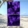 Purple Jellyfish Beach Towel Patterned Sunscreen And Windproof Suitable For Swimming Pool Camping Travel