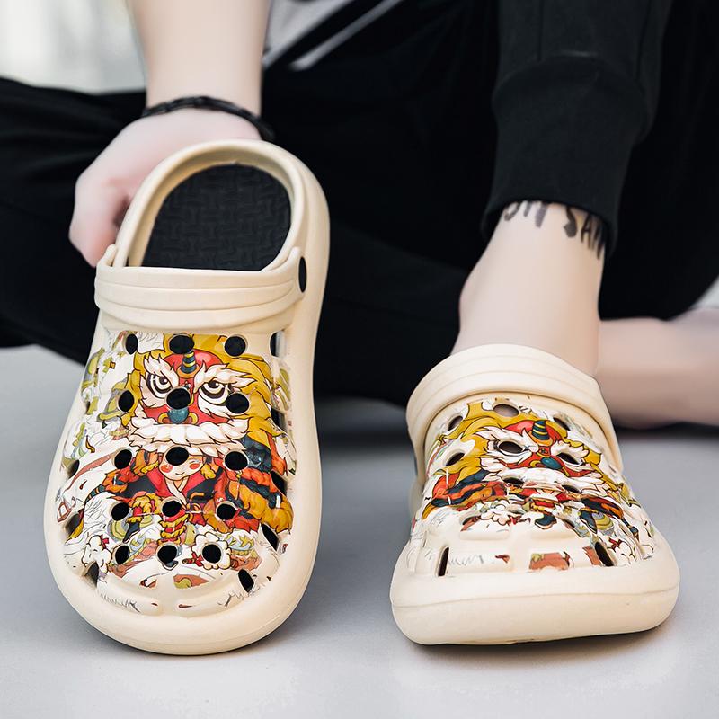 Summer Mens Garden Shoes EVA Slippers Beach Shoes Casual Sandals Latex Slippers