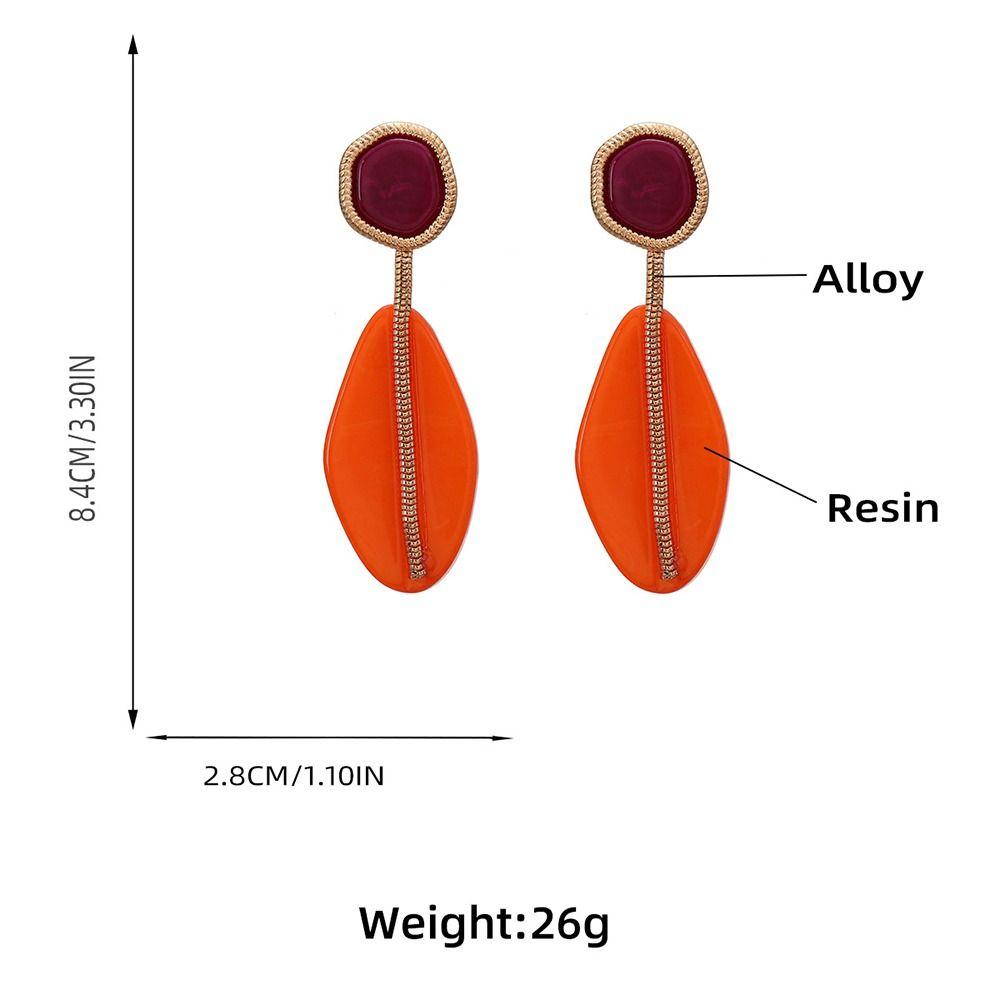 1Pair Bohemian Dangle Stud Earrings Orange White Green Posting Earrings Vintage Jewelry  for Women