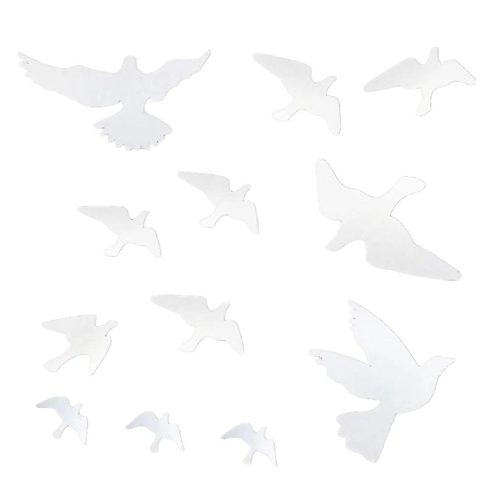 1-10sets Window Alert Bird Stickers Anti-Collision Fly Pigeon Wall Sticker Home Decoration Self-Adhesive Silhouettes Decal Decor