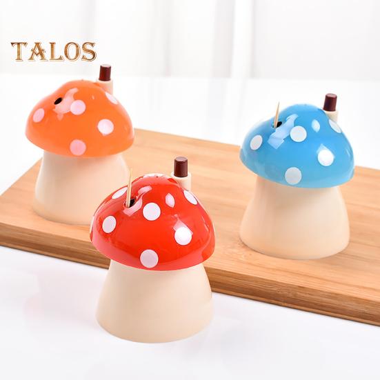 Portable Bar Mushroom Automatic Toothpick Storage Box Dispenser Holder Live City Fashion Home Decor