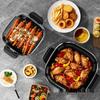 2025 New Cross-Border Glass Double Pot Air Fryer - Large & Small Pots