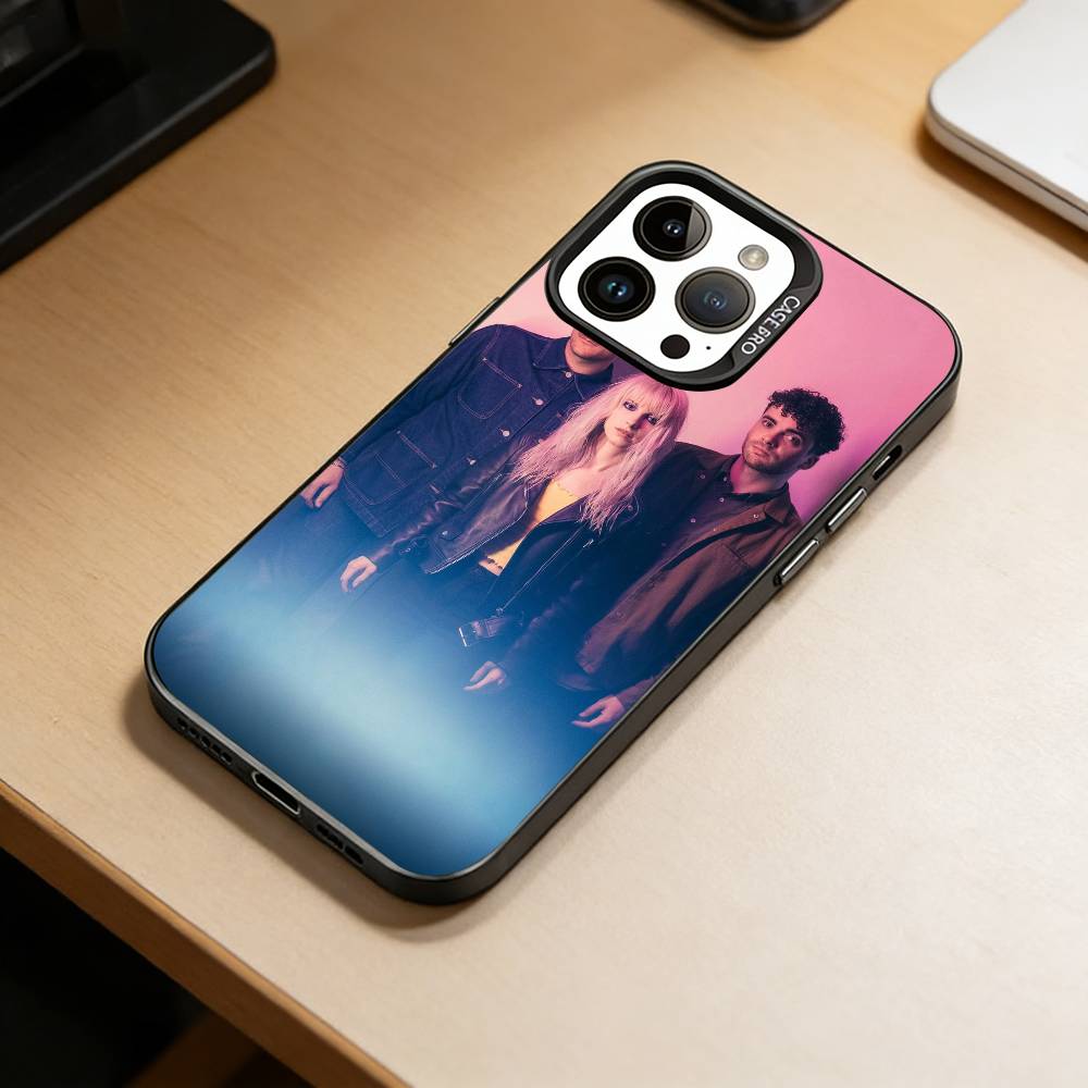 Band P-Paramore Phone Case For iPhone 17,16,15,14,13,12,11 Plus,Pro Max,XS,Colored Silver Plated Inside Cover