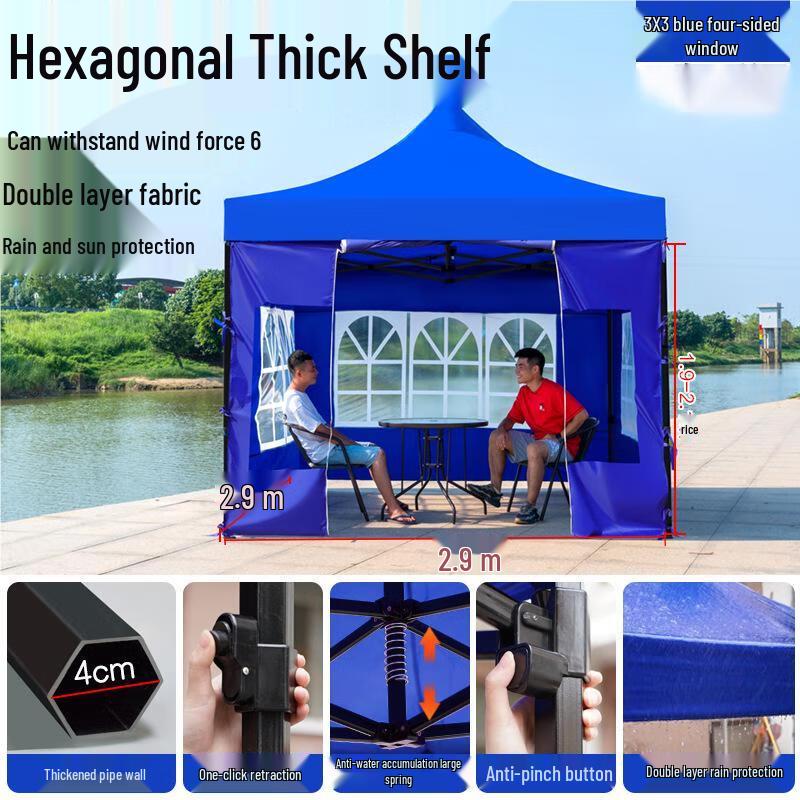 Outdoor Retractable Canopy Tent with Walls