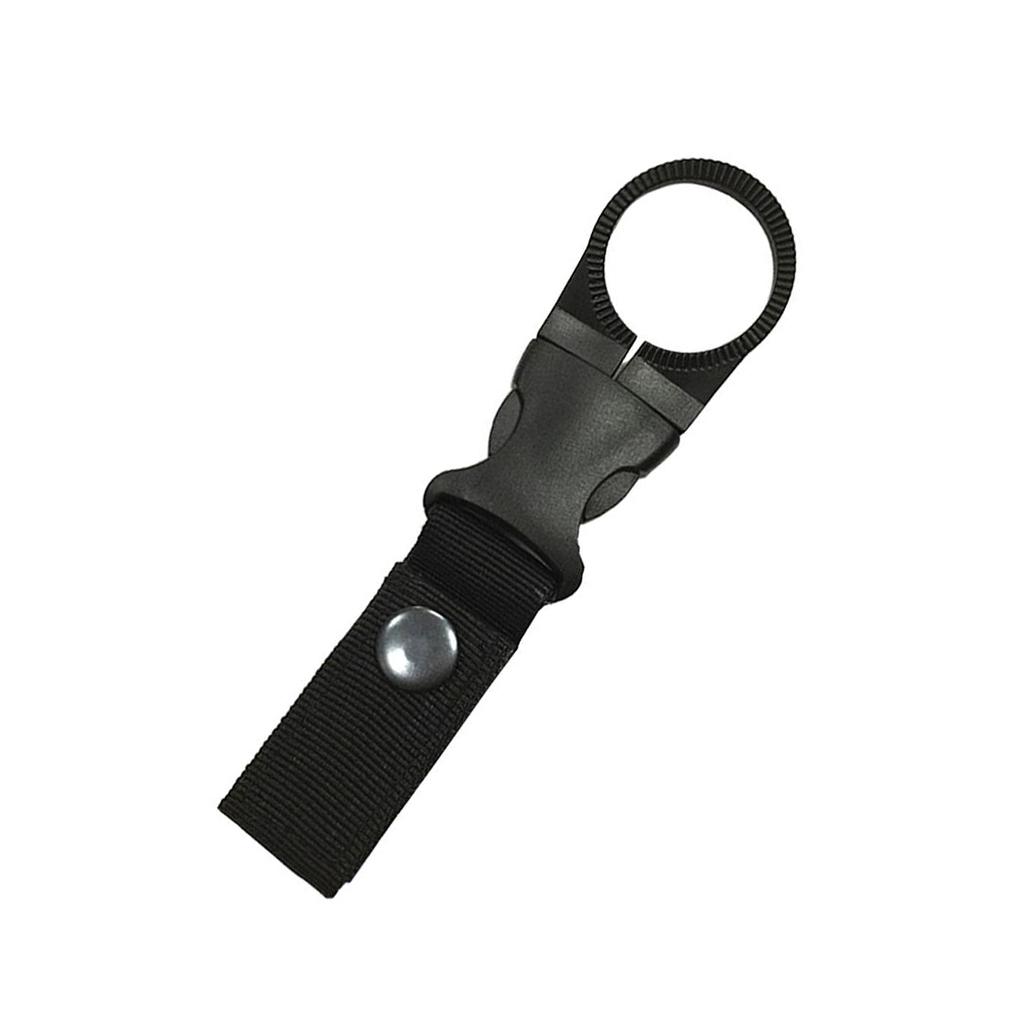 Water Bottle Hanging Buckle Webbing Ring Holder Carabiner Outdoor Survival Camping Hiking Traveling Belts Accessories black