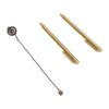 2PCS Retractable Dowsing Rods Copper Handle Telescopic Pole with 1 Pendulum Pendant and 1 Chain