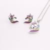 Colorful Unicorn Necklace and Earring Set