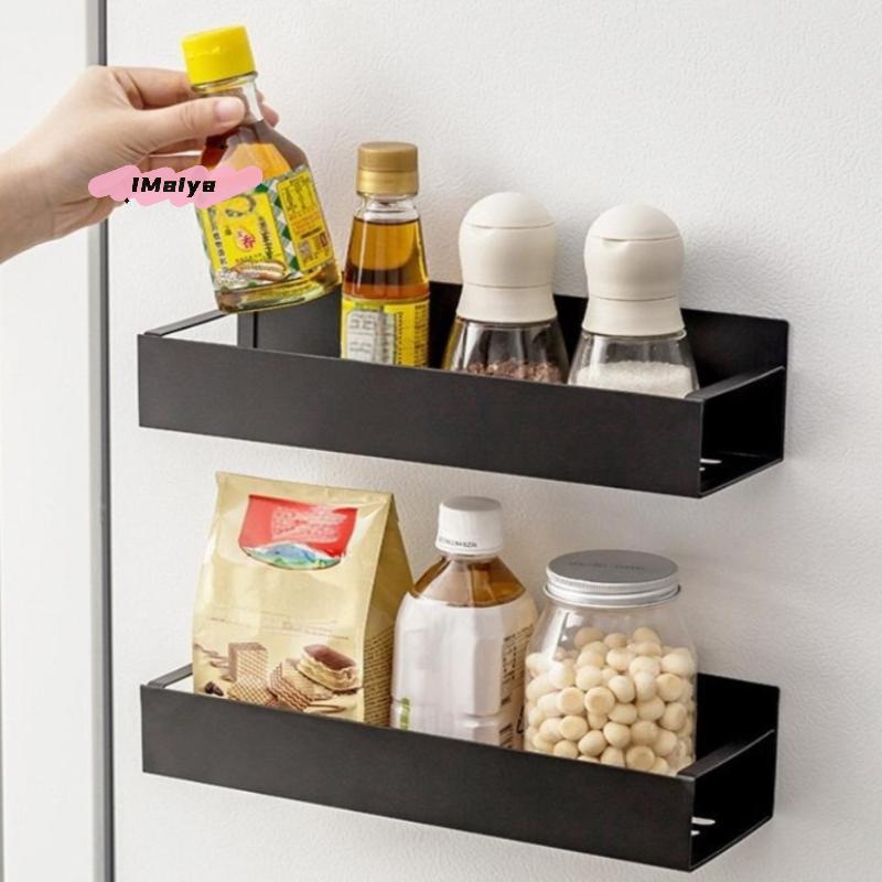 Magnetic Refrigerator Shelf Organizer Spice Sundry Side Storage Hanging Basket Space Saving Kitchen Household Holder