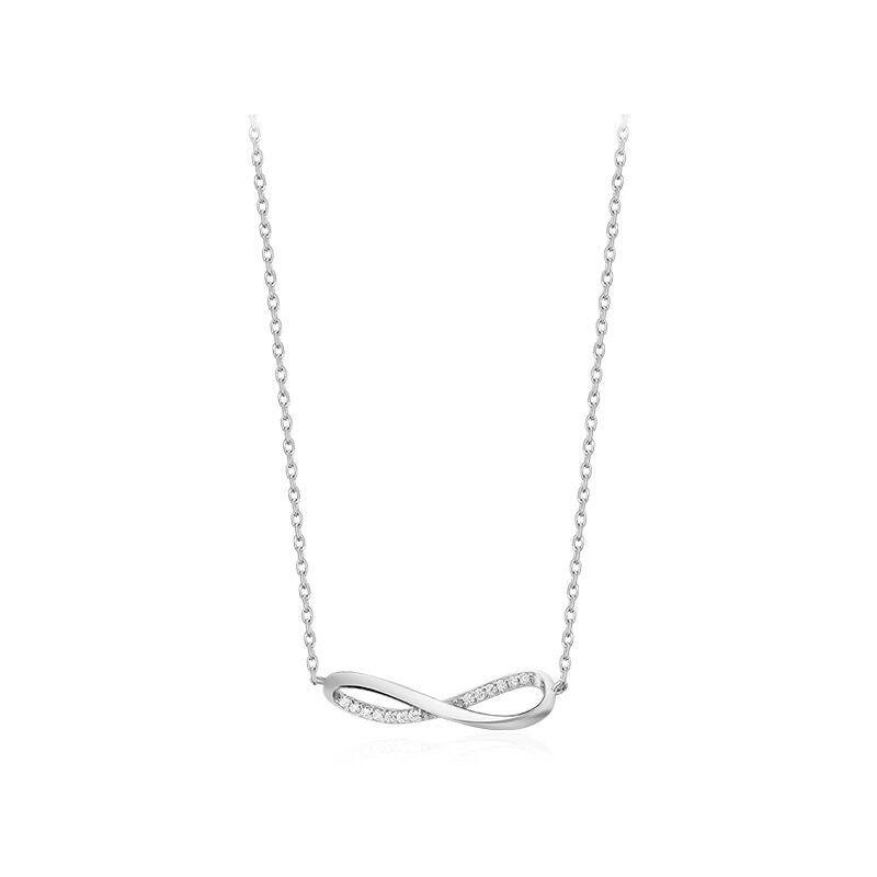 S925 Sterling Silver Necklace for Women Niche Design Simple Elegant Ring Clavicle Chain