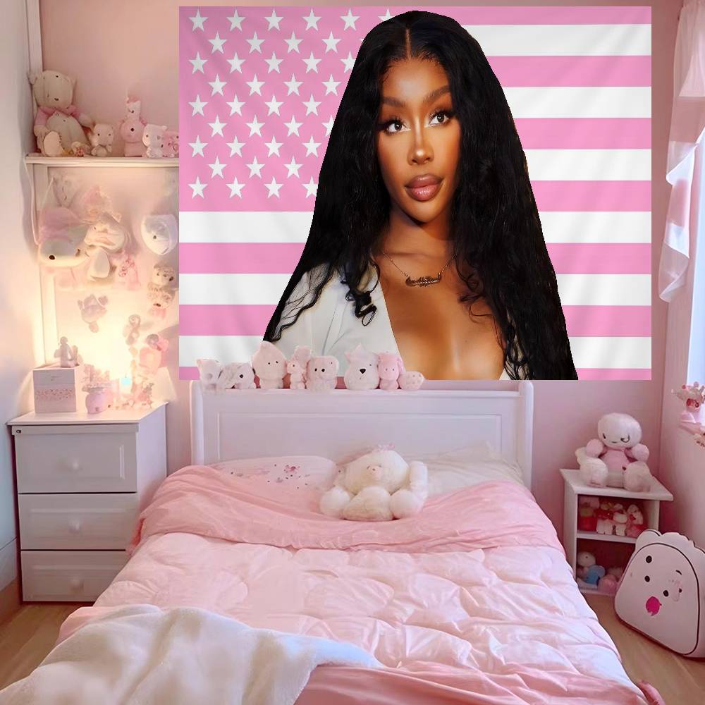 Singer Sza American Tapestry Art Printing Japanese Wall Tapestry Anime Wall Hanging Home Decor