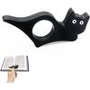 Black Cat Thumb Book Holder - Lightweight Plastic Reading Accessory for Book Lovers, One-Handed Page Holder, Gifts for Readers
