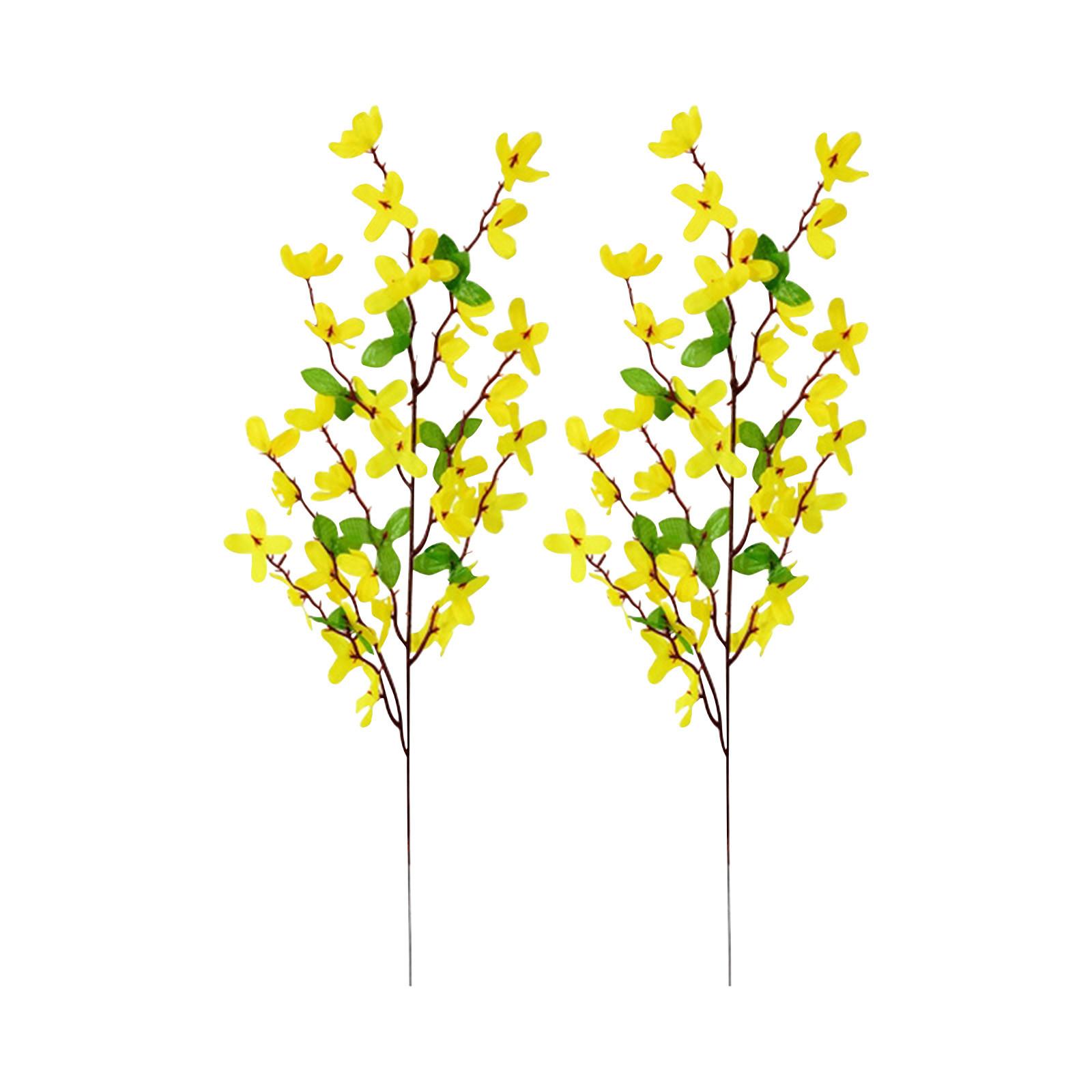 

Искусственный шелк цветок форзиции для входной двери поддельные цветы жасмина домашняя вечеринка день свадьбы моделирование украшения стены желтый