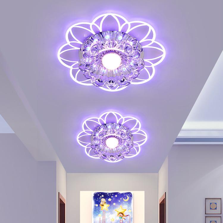 5W Modern Crystal Petals LED Ceiling Light Aisle Hallway Corridor Stairway Kitchen Coffee Bar Indoor Lamp