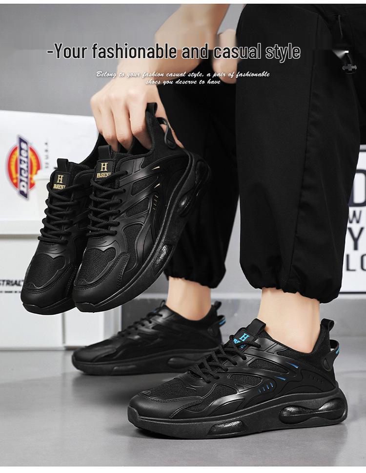 Herren Trendige Sommer Atmungsaktive Rutschfeste Sneaker - Vielseitige Dicksohlige Lässige Papa-Schuhe