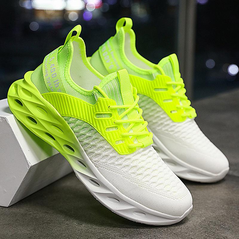 

Легкие мужские кроссовки для бега Удобные дышащие сетчатые кроссовки Модная мужская повседневная спортивная обувь Летние кроссовки на лезвии 40