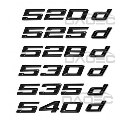 1Pc Car 3D ABS Trunk Letters Logo Badge Emblem Decal Sticker For BMW 5 Series 520d 525d 528d 530d 535d 540d E39 E60 E61 F10 F11 G30