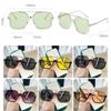 Retro Double Beam Large Frame Metal Sunglasses For Women Men fashion Square Brown Driving Glasses Outdoor Shades UV Resistance