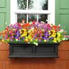 Vibrant Plastic Faux Flowers For Garden And Home Decoration In Various Shades