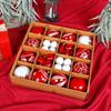 Cangyan Painted Christmas Ball Ornament Set – Mixed Styles, Electroplated Decorative Baubles In Gift Box for Christmas Tree.