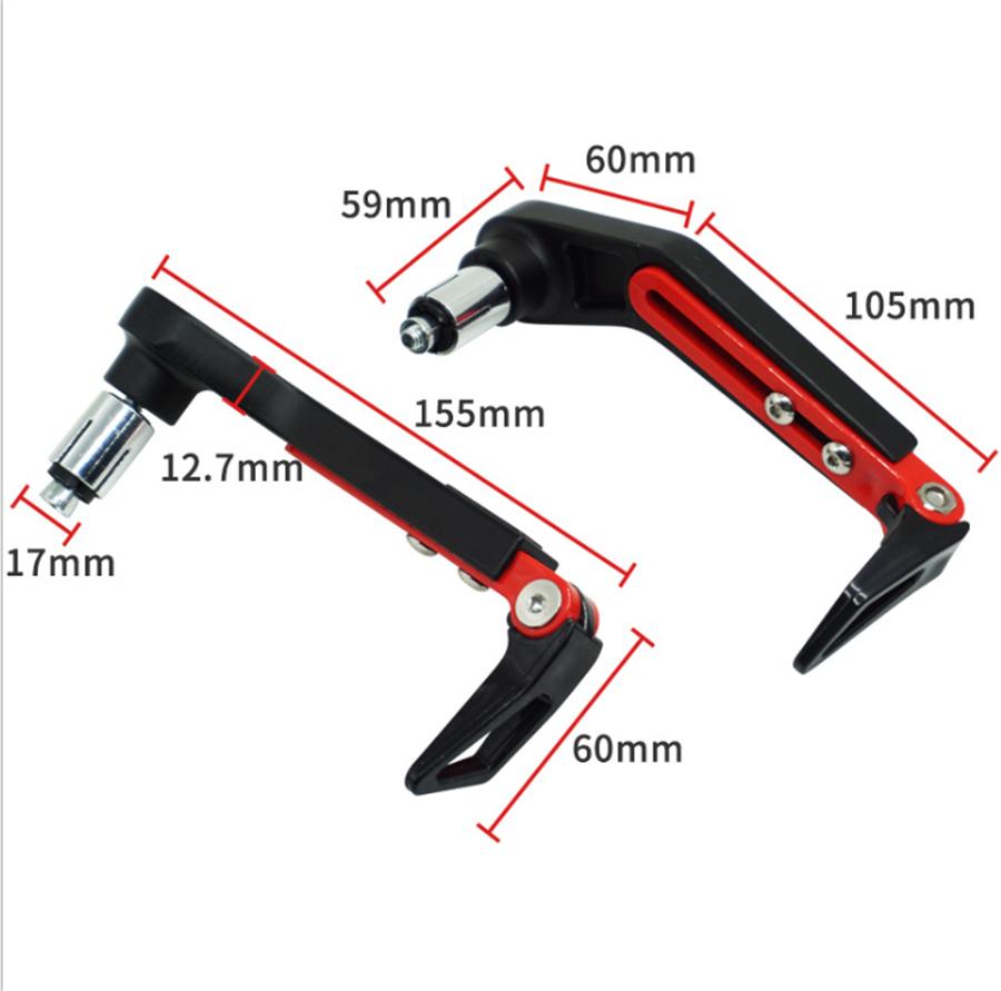 2PCS Aluminum 22mm Motorcycle Levers Handguard Brake Clutch Handlebar Protector