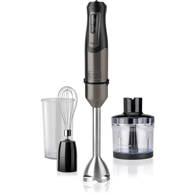 Immersion Blender Black&Decker BXHBA1000E with Attachments (ES9160040B)