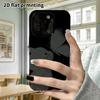Phone Case: 2D flat, suitable for iPhone 18 17 16 15 14 13 12Pro protective case, black cat and butterfly, perfect Christmas and Halloween holiday gif