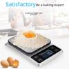 Stainless Steel Rechargeable Kitchen Scale, 0.1g Precision, 10kg Capacity