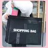 Borsa Tote in Rete da Donna Grande Capacità Trasparente a Spalla Leggera Pieghevole per Shopping Spiaggia