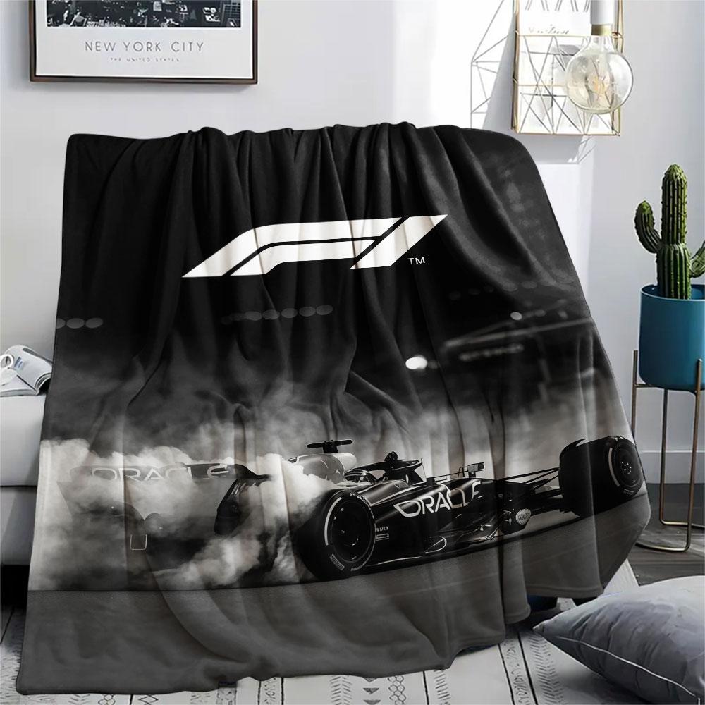 Racing car Printed Flannel Blanket, soft throw for bedroom sofa, washable, Christmas present, great gift.