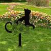 Cat Flower Pattern Cat Memorial Sign Waterproof Cemetery Memorial Plaque  Outdoors
