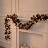 Reusable Artificial Black Rose Vine Flexible Spooky Gothic Wreath  Staircase Handrail
