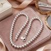 Trendy products 925 Sterling Silver 8MM custom beads chain necklace for Women men Fashion Affordable jewelry party wedding Gifts