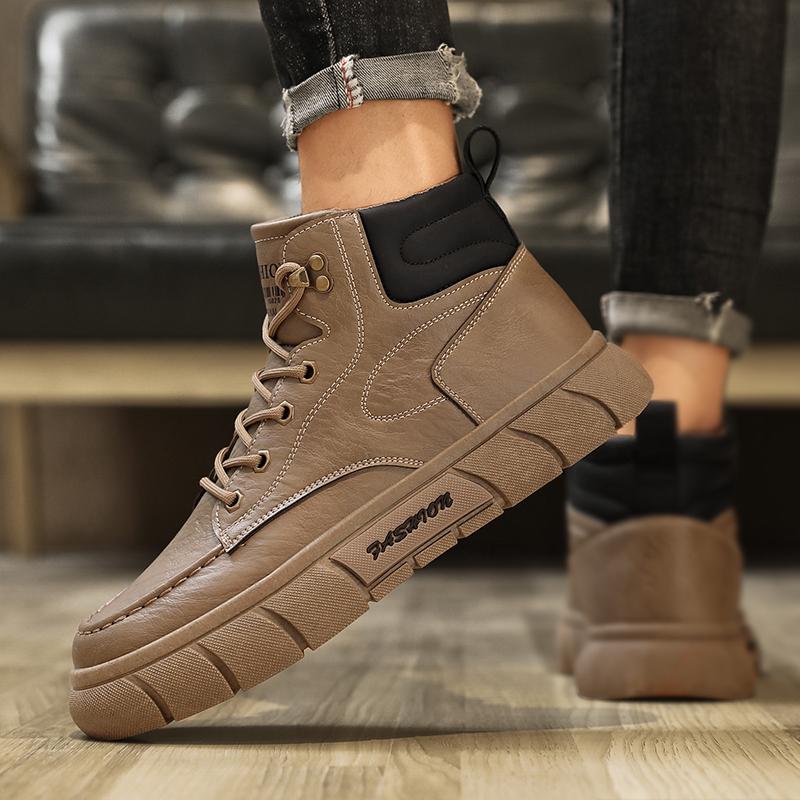 Fashion Men's Shoes Autumn Winter Casual Sports Boot Retro Outdoor Business Platform Popular Fashion Wear-resistant Comfortable Footwear